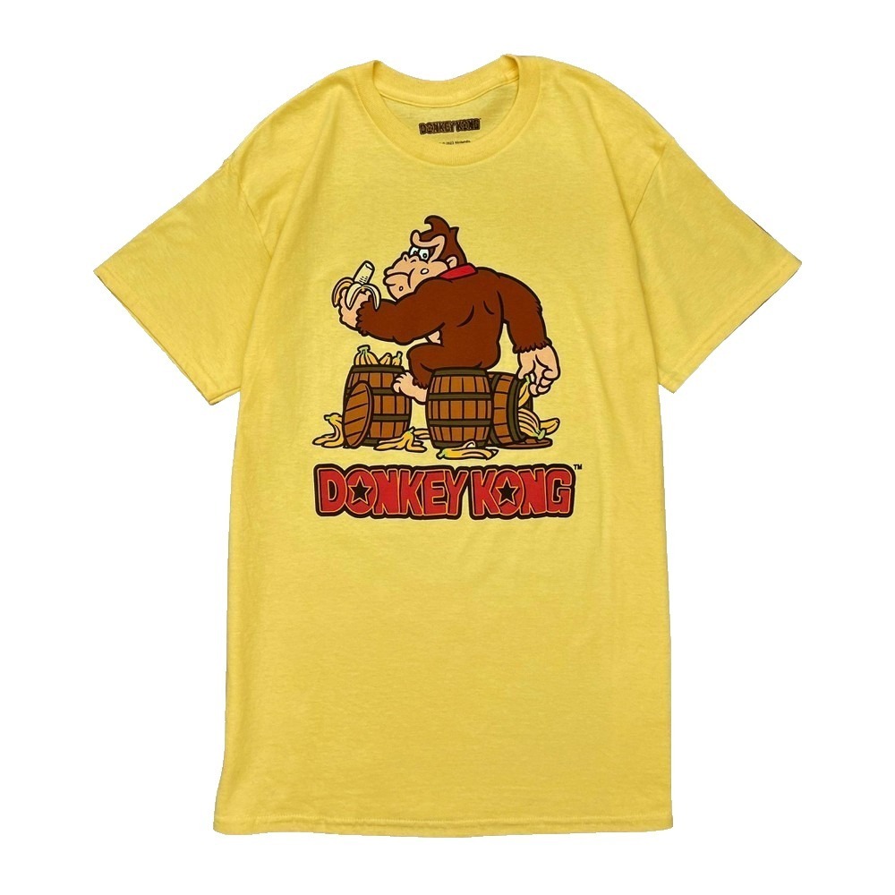 Nintendo Donkey Kong Men's Short Sleeve Graphic T-Shirt Size XL Yellow